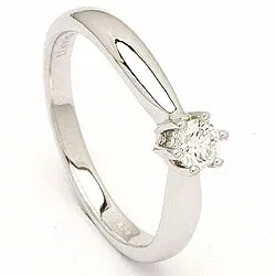 diamant vitguldsring i 14 karat vitguld 0,20 ct