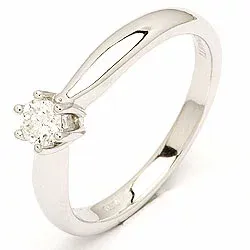 diamant vitguldsring i 14 karat vitguld 0,20 ct