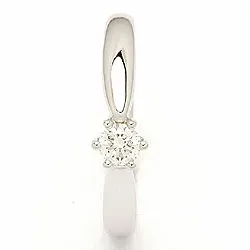 diamant vitguldsring i 14 karat vitguld 0,20 ct