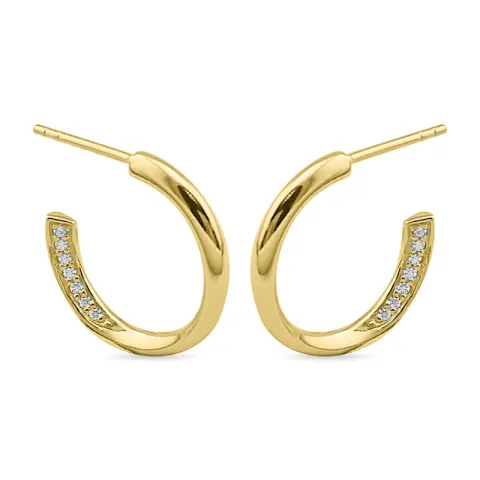 18 mm halvcreol i förgyllt silver