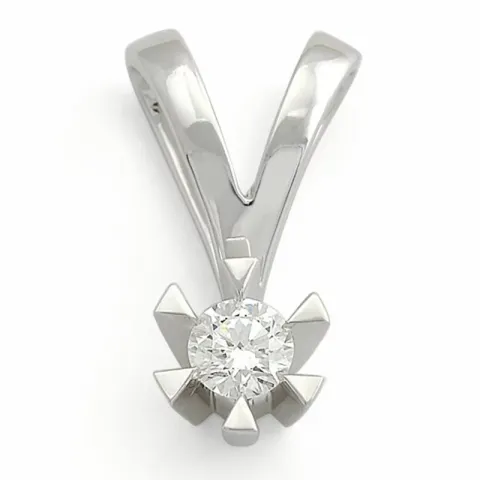 kampajn - diamant hängen i 14 carat vitguld 0,10 ct
