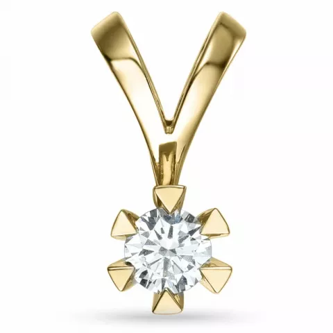 kampajn -  diamant hängen i 14  carat guld 0,40 ct