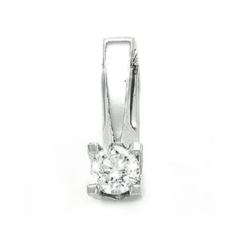 solitärberlock i 14  carat vitguld 0,20 ct