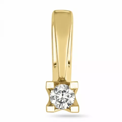kampajn -  diamant hängen i 14  carat guld 0,10 ct