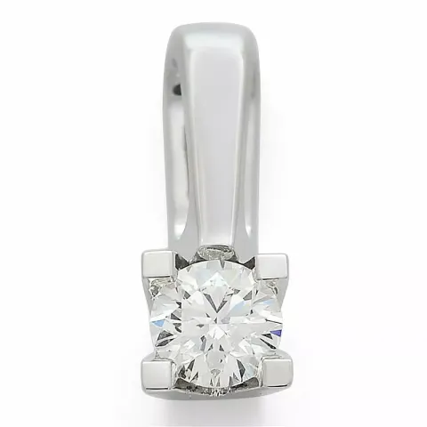 diamant solitärberlock i 14 carat vitguld 0,30 ct