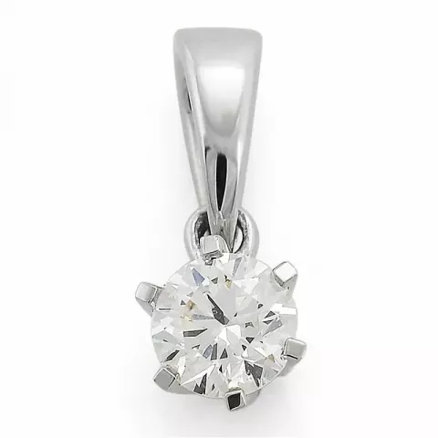 diamant hängen i 14  carat vitguld 0,20 ct