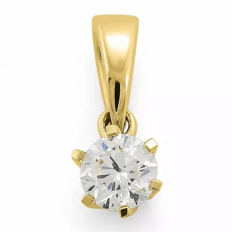 diamant solitärberlock i 14  carat guld 0,20 ct