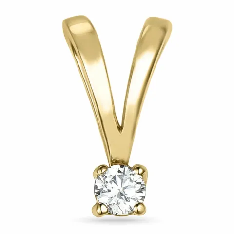 solitärberlock i 14  carat guld 0,05  ct