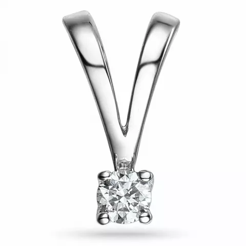 diamant solitärberlock i 14  carat vitguld 0,05 ct