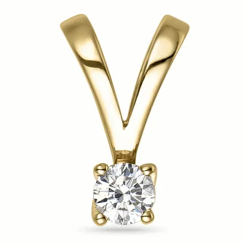 0,10 ct diamant hängen i 14  carat guld 0,10 ct