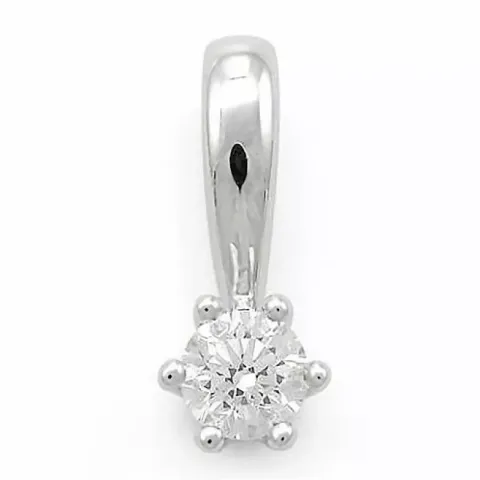 diamant solitärberlock i 14  carat vitguld 0,10 ct