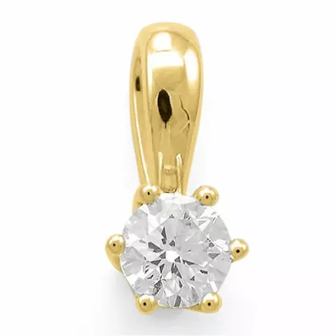 diamant solitärberlock i 14  carat guld 0,30 ct