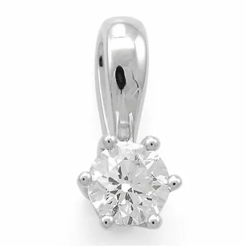 diamant solitärberlock i 14  carat vitguld 0,30 ct