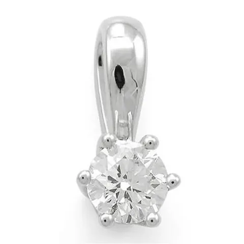 solitärberlock i 14 carat vitguld 0,40 ct