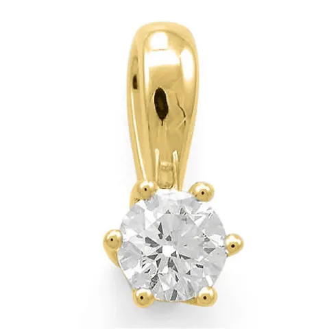 solitärberlock i 14  carat guld 0,40 ct