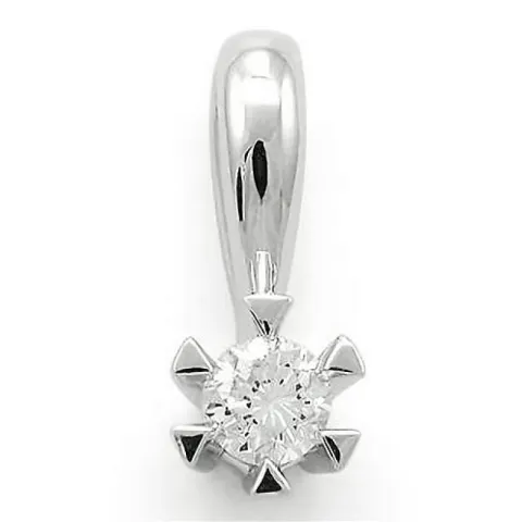 solitärberlock i 14  carat vitguld 0,05 ct