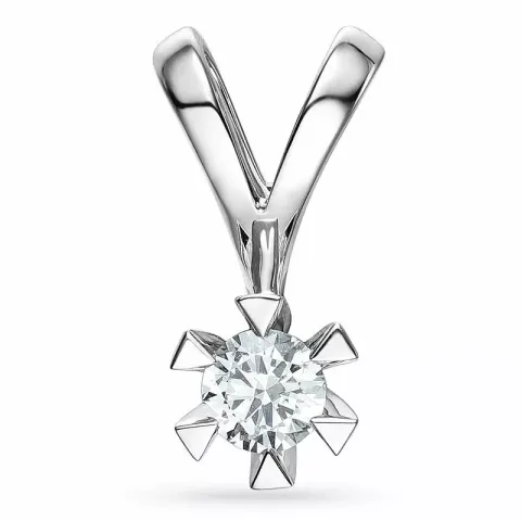 diamant solitärberlock i 14  carat vitguld 0,30 ct