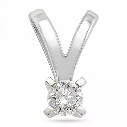 diamant solitärberlock i 14  carat vitguld 0,20 ct