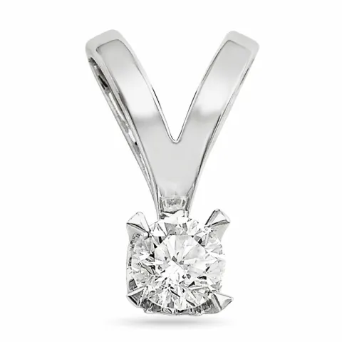 diamant solitärberlock i 14  carat vitguld 0,20 ct