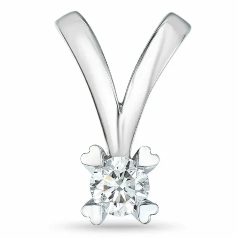 kampajn - diamant hängen i 14 carat vitguld 0,20 ct