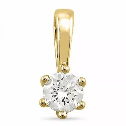 diamant solitärberlock i 14  carat guld 0,20 ct