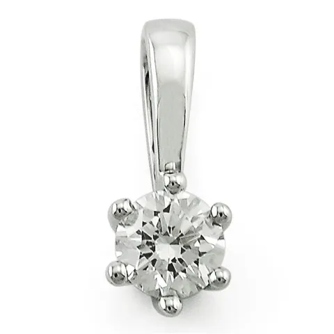 solitärberlock i 14 carat vitguld 0,30 ct