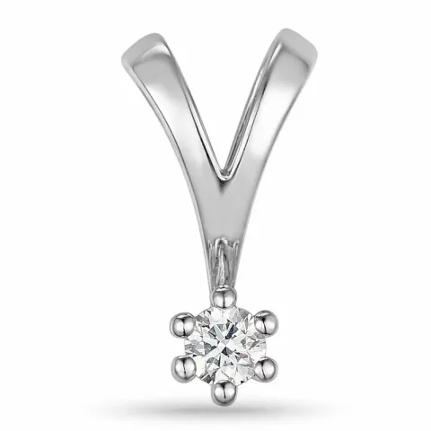 kampajn - diamant hängen i 14 carat vitguld 0,10 ct
