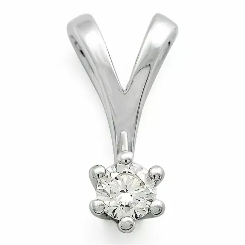 diamant solitärberlock i 14  carat vitguld 0,20 ct