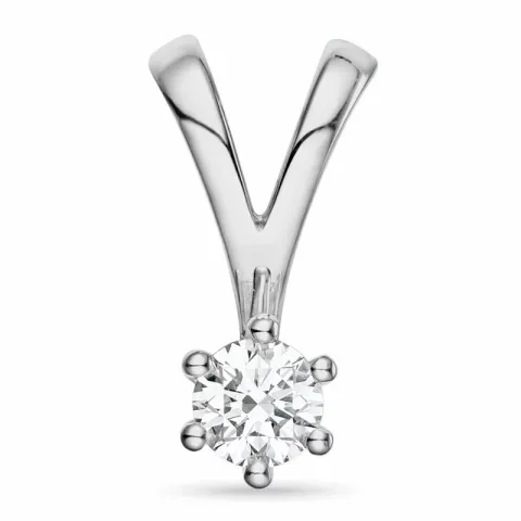 diamant solitärberlock i 14  carat vitguld 0,30 ct