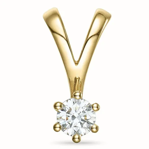 solitärberlock i 14 carat guld 0,40 ct