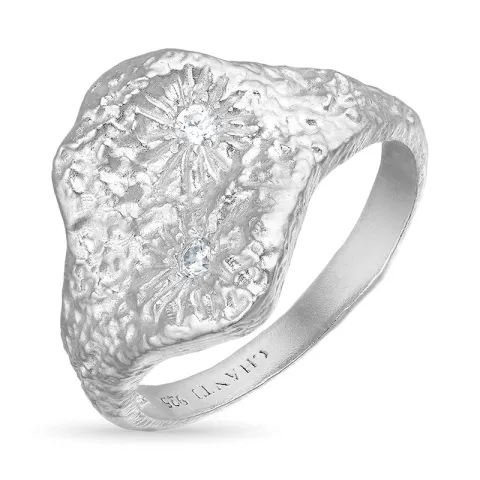 zirkon ring i silver