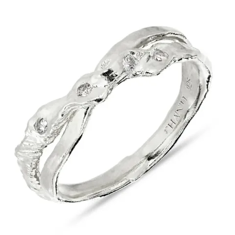zirkon ring i silver