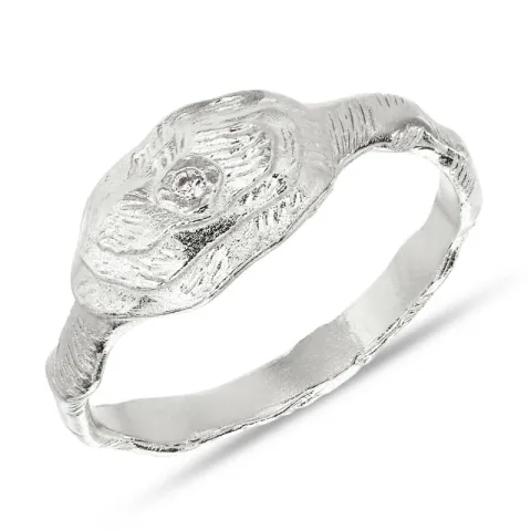 zirkon ring i silver