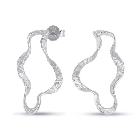 örhängen i silver - Lumé Etched