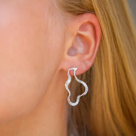 örhängen i silver - Lumé Etched