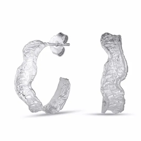 22 mm halvcreol i silver - Lumé Etched