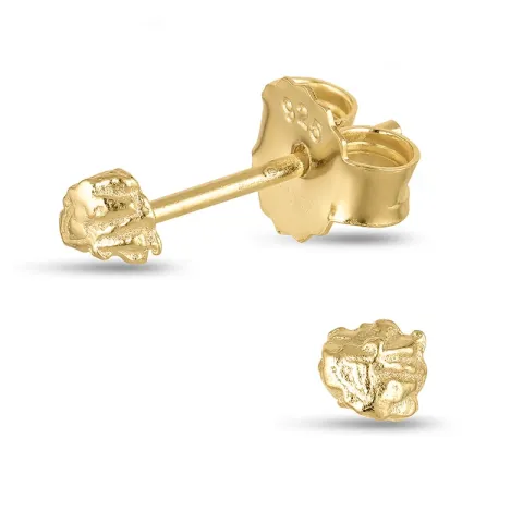 örhängestift i förgyllt silver - Lumé Etched