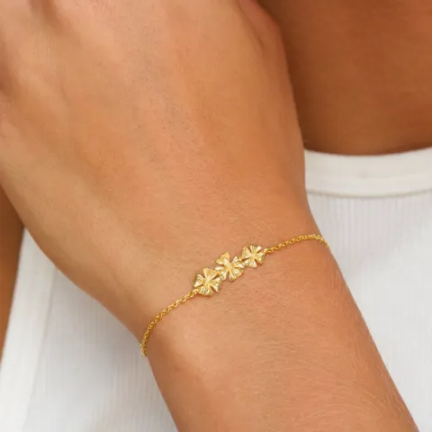 armband i förgyllt silver 16 plus 3 cm x 6,5 mm