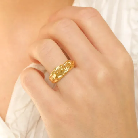 ring i förgyllt silver