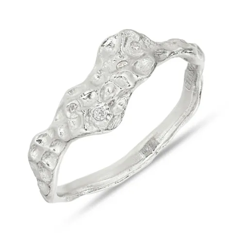 zirkon ring i silver
