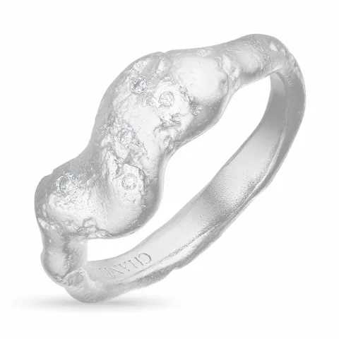 zirkon ring i silver