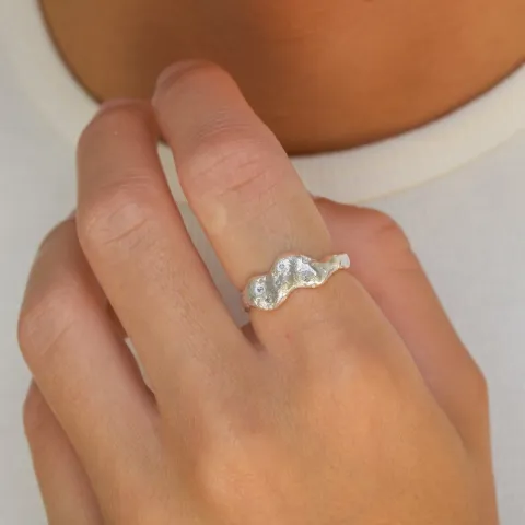 zirkon ring i silver