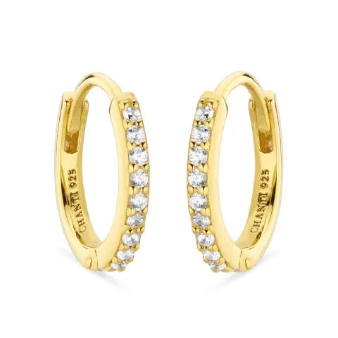 zirkon creol i förgyllt silver - Lumé Illume