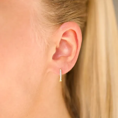 zirkon creol i förgyllt silver - Lumé Illume