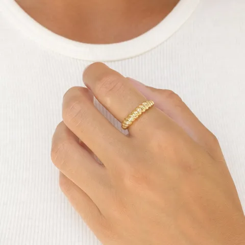 ring i förgyllt silver