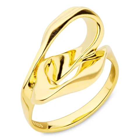ring i förgyllt silver