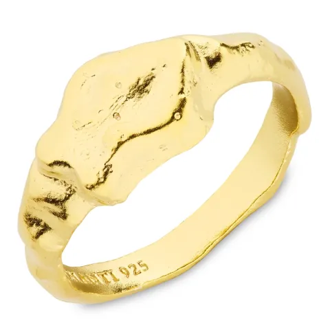 ring i förgyllt silver - Lumé Etched