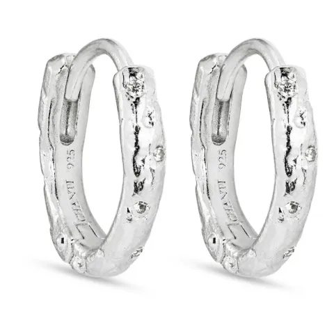 14,5 x 12 mm ovala zirkon creol i silver