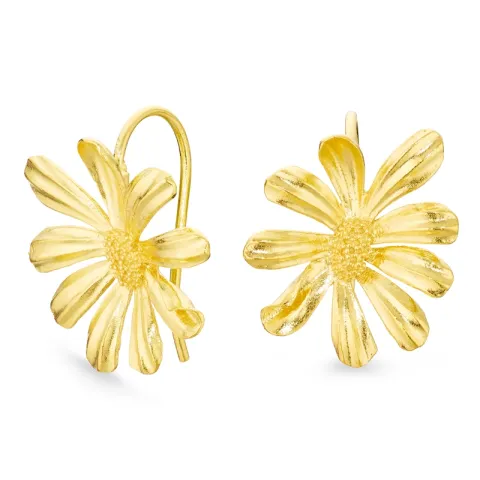 blommor örhängen i förgylld mässing - Eliné