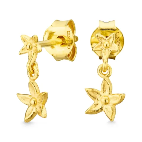 blommor örhängen i förgylld mässing - Eliné